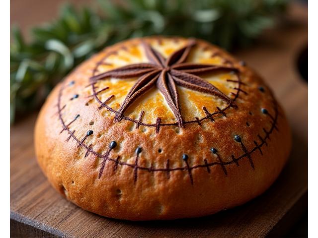 コンパスデザインの記念日パン