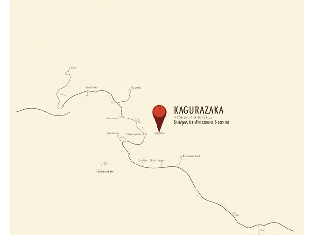 神楽坂の地図が表示された場所スニペット